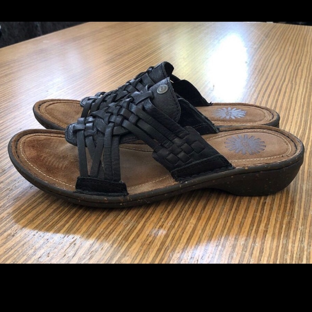 UGG AUSTRALIA KEALA Leather Slip-on Huarache Sandals Size 6